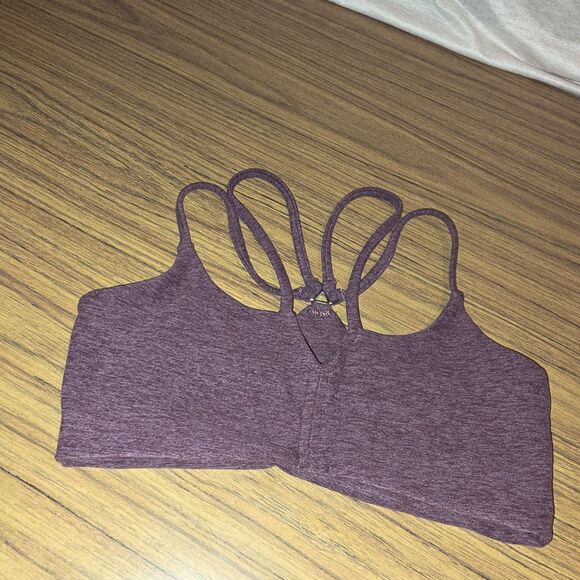 BOMBSHELL SPORTSWEAR 2pc XS Purple Logo Sports Bra Magenta Mohawk Leggings Lot - Picture 2 of 7
